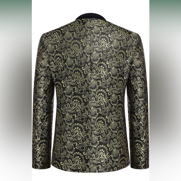 Coo Fandy, Tuxedo Suit, Black and Gold Dots - Picture 2 of 11